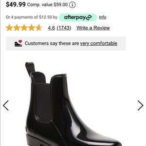 Ralph Lauren Rain Boots - Size 7 - all black